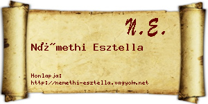 Némethi Esztella névjegykártya